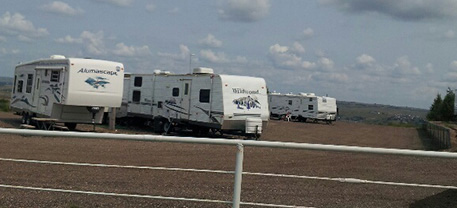 Campers at an RV park